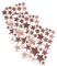 100 Metallic Sterne zum Aufkleben 3-9cm Ø Chrom Sticker Deko Aufkleber Klebeaufkleber zum Basteln und Dekorieren Wandaufkleber Wandtattoo Y052 (Chrom Rosegold, Sterne)