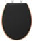 Five - Abattant WC en Bois Noir Charbon et Naturel