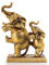 Logbuch-Verlag Elefant mit Baby goldfarben Deko Tier Figur Geschenk Glücksbringer Weihnachten Geburt 22 cm Geburtstag
