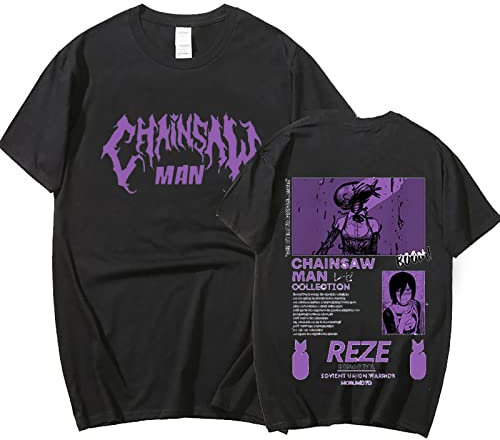 flowereyes Chainsaw Man T-Shirts Reze Pullover Summer New T-Shirts Harajuku Casual T-Shirts Chainsaw Man Reze T-Shirts