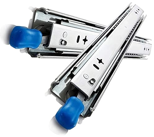 ACiyD Cabinet Drawer Runners Heavy Duty 120Kg Draw Slides, 1 Pair of Double Fully Extension Ball Bearing Drawer Slide Runner, Drawer Rail with Lock,Silver,1000Mm (1200Mm|Silver)