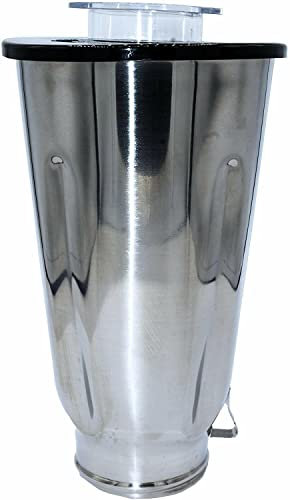 TJPoto # OS4887-3-1 - Tarro de licuadora de acero inoxidable y tapa de repuesto para Oster y Osterizer