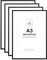 ENGLORY 4 Pack Bilderrahmen A3, Bilderrahmen A3 Schwarz Metall Aluminium Kinderzeichnungen Fotorahmen 29,7x42 cm Rahmen für Fotos, Bilder, Poster，Groß Collage