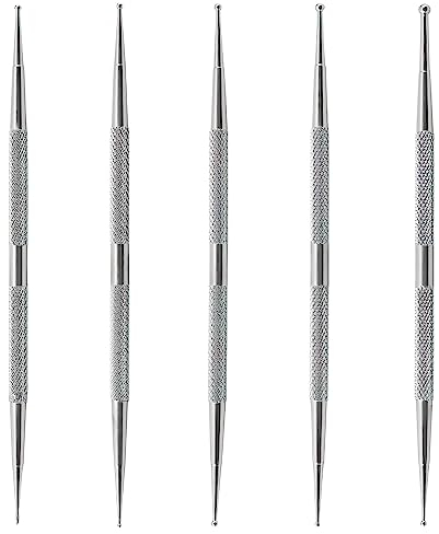 Akupressurstift Set, 5 Stück Akupressurstift Massage Stift Meridianstift Akupressur Stab 1/2/2.5/3mm Akupressurstift Akupressur Set Stab Länge 12.6cm