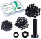 Pzsmocn 90 Pezzi/30 Set M8*30 mm Viti a Testa Tonda con Croce in Nylon Nera in Plastica Dadi Esagonali con Rondelle Isolanti, Dimensioni Standard, per Fai da Te e Assemblaggio Elettronico.