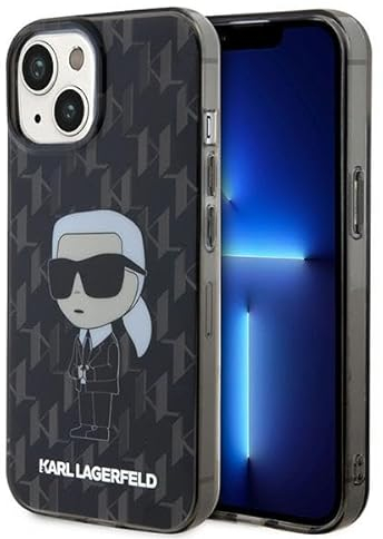 Karl Lagerfeld KLHCP15SHNKMKLK Hülle für iPhone 15 6.1 transparent hardcase Monogram Ikonik