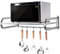 SMELEYOU Microwave Stand for 31 Kg Loading Microwave Brackets Wall Mounted 45x36.5cm Stainless Steel Kitchen Shelf with Hooks Microwave Rack Washable Home Kitchen Microwave Holder