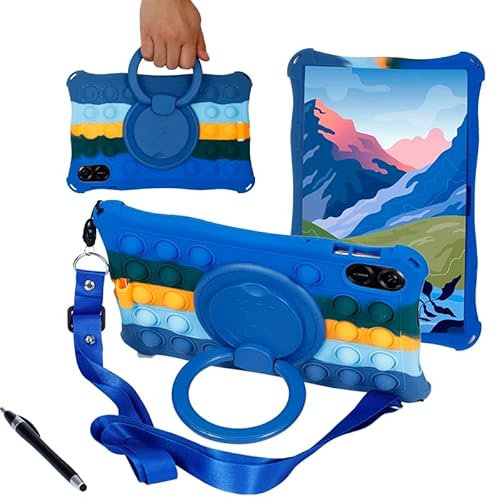 YHFZR Funda para Honor Pad X9a/ X9/ X9 Pro 11,5 Pulgada, Soporte Giratorio Silicón Ligera Carcasa Antideslizante para los niños para Honor Pad X9a/ X9/ X9 Pro, Azul Oscuro
