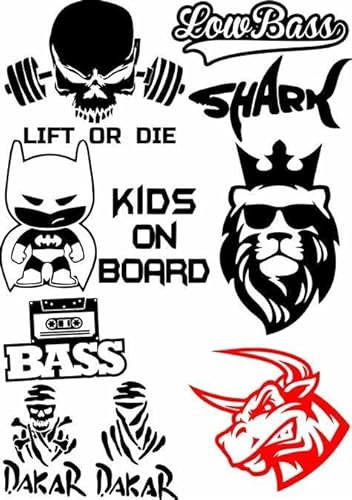 Kayme Aufkleber 100 Stück Wasserdicht Vinyl Stickers für Auto Motorräder Fahrrad Computer Snowboard, Aufkleber Text Sticker Stil 012.