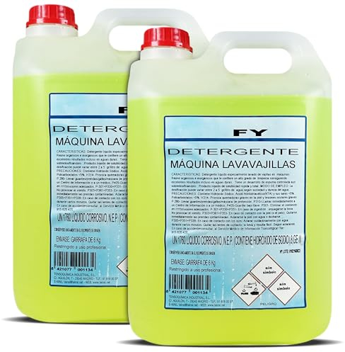 Jabón Líquido de Máquinas de Lavavajillas 10 litros | Elevado Poder Desengrasante, Máquina Industrial