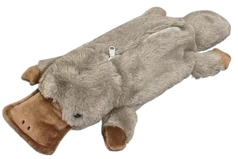 Sharplace Plüsch-Federmäppchen, niedlicher Reißverschluss, Geldbörse, Kosmetiktasche, Plüschtier-Bleistifttasche, Stifttasche für Kinder, Kinder, Studenten, Schnabeltier