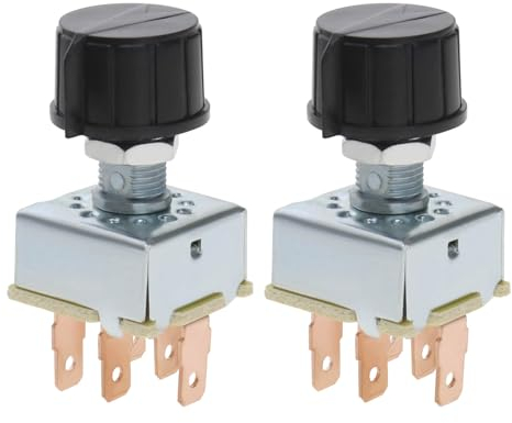 eMagTech 2 Pièces Bouton Rotatif de Climatisation AC Interrupteur de Ventilateur à 3 Vitesses Commande de Climatisation Remplacement Rotatif Universel pour Voiture