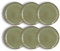 OGO LIVING - Lot 6 assiettes plate barbade 27.5cm en grès vert clair - 2614455