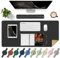 Leather Desk Pad, Office Desk Mat, Non-Slip Large Mouse Pad, Waterproof Desk Protector Mat, Computer and Laptop Mat for Desk, Desk Desktop Mat for Writing, Desk Blotter Pads Decor (Black, 90x43CM)