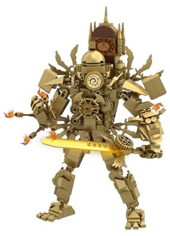 NobiMart Upgraded Titan Clockman Block Toy, Titan Clock Man Game Model Toys, Reproducible Assembly Block Toy, Movable Figures Set (02 - Type)