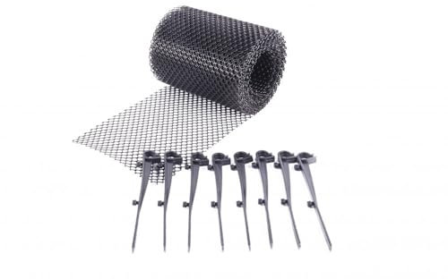 SHOP-STORY - GARDGUT: rete di protezione in rete sottile per grondaia con ganci di montaggio - 15 cm x 6 m