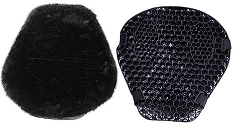 JECOMPRIS Sitzkissen Für Motorrad Sitzpolsterbezug Sitzpad Buttschutz Und Sitzabdeckung Atmungsaktiv Druckentlastend Stoßdämpfend Für Komfort