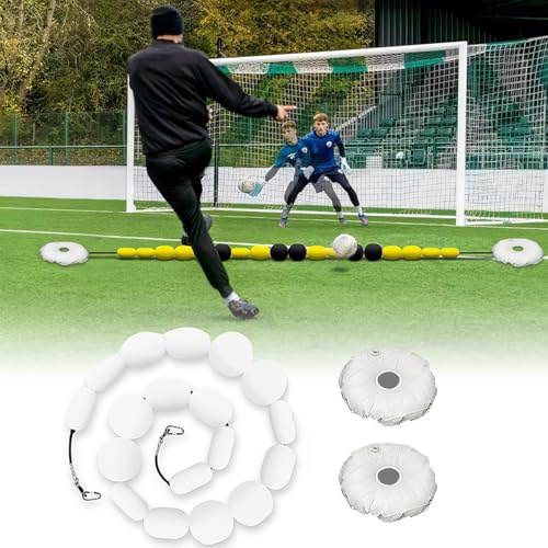 Torwart-Trainingsausrüstung, 2,5 m Torwart-Ablenkungsausrüstung for Reflex- und Beweglichkeitstraining, einzeiliger Deflektor mit 2 Wasserbeuteln, Fußball-Trainingsausrüstung, Fußball-Trainingshilfen
