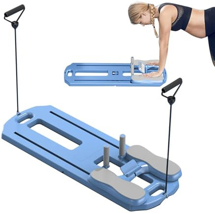 Pilates-Board für Zuhause, Faltbarer Pilates-Reformer, Pilates-Gleitbrett, hochfestes Ab-Übungsbrett, Home Pilates Reformer Tragbares Pilates-Gerät für drinnen und draußen