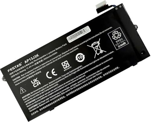 FESTAS Cable corto 2,5 cm AP13J3K AP13J4K batería de repuesto para portátil Acer Chromebook 11 C740 C720 C720P C740 C720P-2666 C720-2800 C740-C3P1 KT.00304.001 KT.00303001 KT.003030001 3.001