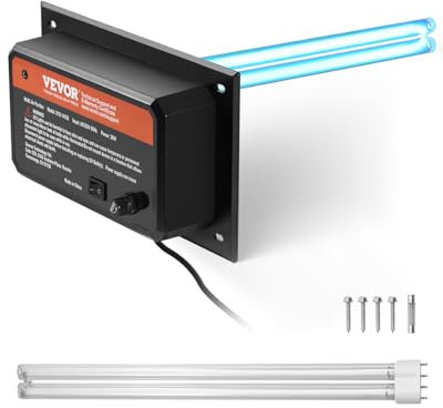 VEVOR HVAC-Luftreiniger für das ganze Haus, 36 W, 254 nm, UV-UVC-Licht im Kanal für Klimaanlagenkanäle, Luftwäscher mit 1 Ersatzbirne, HVAC-UV-Lampen, Air-Purifier für Klimaanlagen