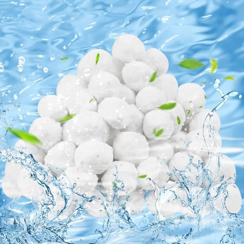 PRZRAO 1400g Sfere Filtranti per Piscina, Palline Filtro Piscina, Filtro Balls Equivalente a 50 kg di Filtro a Sabbia, Leggero Palla in Fibra di Filtro per Vari Filtri a Sabbia, Pompe Filtro