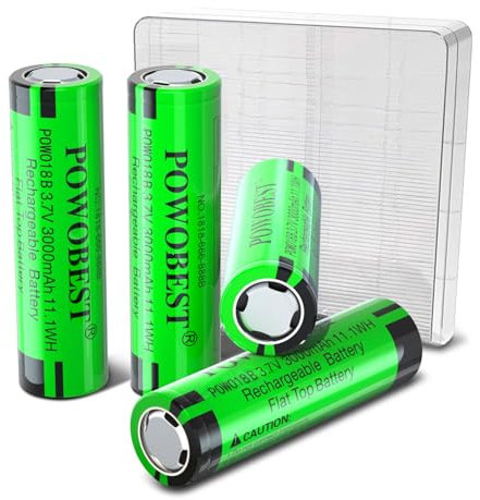 Batterie NiMH Rechargeable 3000 mAh, Batterie Plate POWO18B 3,7 V avec boîtier de Protection de Batterie, pour Appareil Photo, Petit Ventilateur, numéro de Brevet du Produit : 015037694-0001
