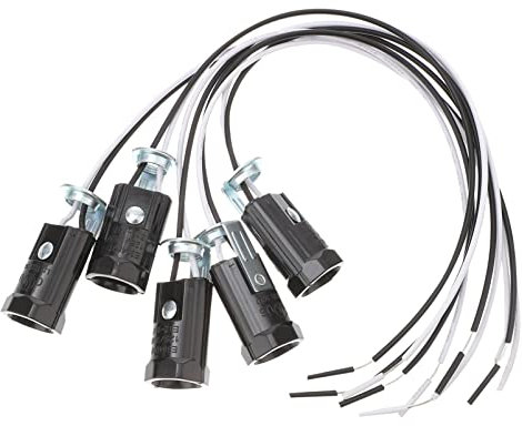 KONTONTY Douille De Lampe E12 En Ébonite Lot De 5 Adaptateurs De Lampe à Vis Douilles De Plafonnier Pour Éclairage D'Ambiance Et Décoration Intérieure