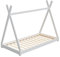 HAGO24 | Kinderbett | 200x90cm Weiß | Tipibett | Holz Kiefer | Montessori | Bettgestell | Tipi Zelt | Lattenrost | Belastbar | Dekorierbar | Spielbett |
