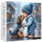 Cute Dog Puzzles for Adults 1000 Pieces, PICKFORU Friendly Kiss Love Hearts Jigsaw Puzzle, Impossible Difficult Rainy Puppy Theme as Home Decor