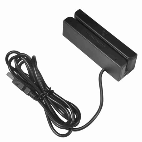 Ejoyous MSR580 Magnetkartenleser USB Minikartenleser Magnetstreifenleser 3 Spuren bidirektional für ISO7811 AAMVA mit hoher Lesegenauigkeit für POS Systeme