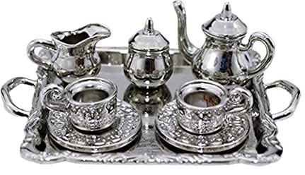 AWJUWHBJ For Play House Toy Realistic Multifuction Tea For Time Set Portable Multifunctional Kitchenware Alloy For Creative Kids Metal Tea Sets For Girls