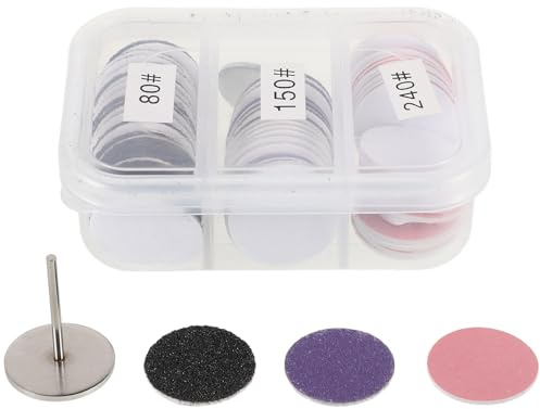 Alipis Elektrische Schleifscheiben für Fußpflege 1 Kasten mit Körnung Sandpapier Pads zum Entfernen Abgestorbener Haut und Einfaches Polieren zu Hause