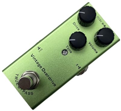 Professional Electric Guitar Overdrive Pedal for & Bass Small Effect Processor of Overdrive Tone