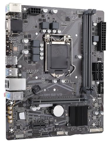 Asixxsix Placa Base, Chipset H410 Placa Base LGA 1200 Socket ATX, para PC con Doble Canal DDR4 2933MHz 64GB RAM 2 Ranuras DIMM para Procesadores Pentium Gold Celeron
