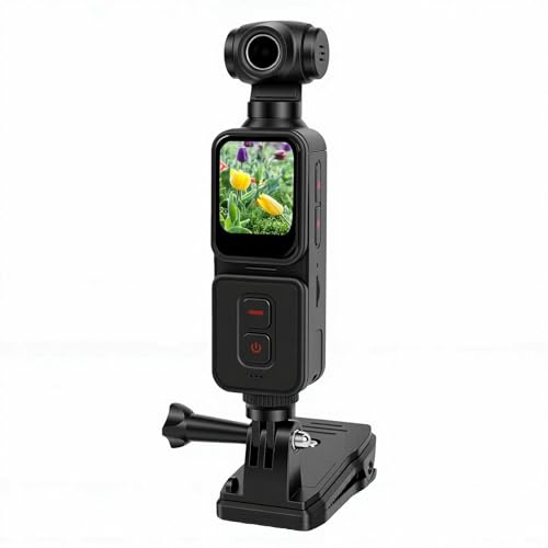 Fabater Fotocamera Corpo 5K, Fotocamera per Vlogging con Telecomando Ruotabile a 270° con Rilevamento Facciale e Microfono Esterno, Videocamere Digitali per Sport, Viaggi