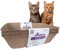 KittyDoo Katzenklo, Praktische und Zuverlässige Katzentoilette aus Karton - Kratzfest, Wasserdicht, Hygienisch, Geruchsarm, Atmungsaktiv, Recyclebar - (3er-Pack)
