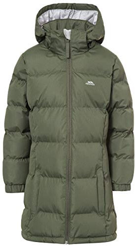 Trespass Tiffy Warme Gepolsterte Wasserdichte Regenjacke / Funktionsjacke / Wetterjacke mit abnehmbarer Kapuze für Kinder / Mädchen 2-12 Jahre