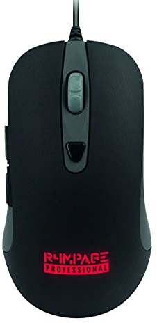 R4mpage RP-11000 Pro Professionelle Gaming Maus mit 6 programmierbare Taste, Schwarz