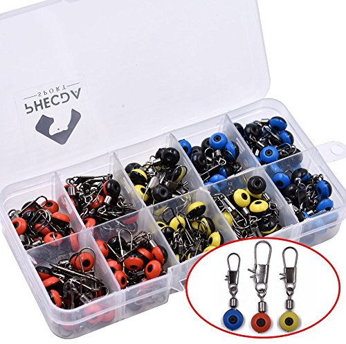 100pcs/Box Fishing Line Sinker Slides Rolling Swivels Angeln Wirbel & Snap Haken Linie Connector (100pcs/box)