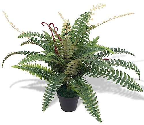 vidaXL Künstliche Farnpflanze mit Topf Kunstpflanze Dekorationspflanze 60cm Grün