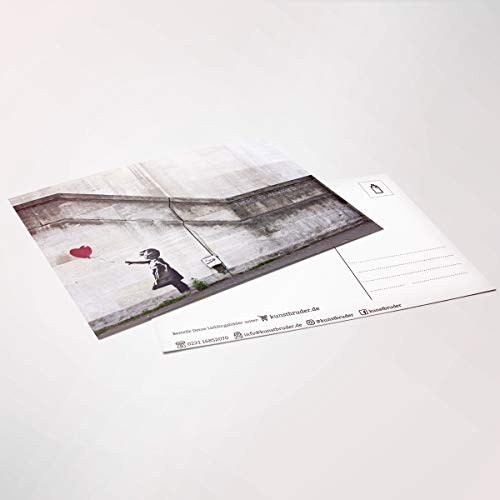 Kunstbruder Banksy Always Hope - 3er Postkarten-Set in versch. Motiven (div. Motive) - Banksy Streetart Postkarte Din A 6 10,5x14,8cm