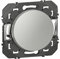 Legrand - Poussoir simple dooxie 6A 250V finition alu - emballage blister, Aluminium
