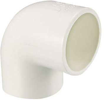 sourcing map 5 Stück PVC Rohrverschraubung Rohrverbinder Ellenbogen Form 32mm Slip 90 Grad