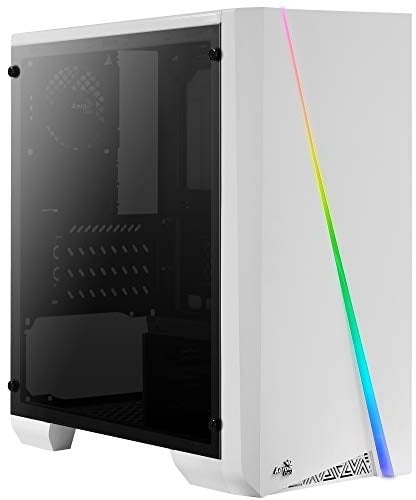 Aerocool Cylon Mini, caja PC Micro ATX blanco RGB 13, ventana, ventilador 8cm
