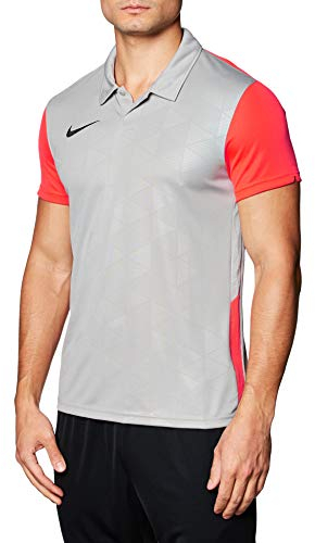 Nike Herren Trophy IV Poloshirt, Pewter Grey/Bright Crimson/Black, S