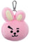 Aurora Produits officiels BT21 signés World, peluche porte-clés COOKY, 61334, rose