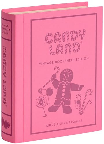 Candy Land Vintage Bookshelf Edition by WS Game Company, Classic Board Games for Kids with Linen-Wrapped Book Box, 1978 Retro Graphics & Slipcase, Ages 3+, Suitable for 2-4 Players