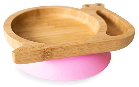 RASCALS Plato Bamboo Caracol Eco, Juventud Unisex, Rosa, Talla Única