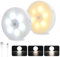 Akynite 0.5W LED Bewegungsmelder USB Wiederaufladbar mit akku, 10 LEDs, 3 Farbwechsel, Auto Nachtlicht Bewegungslicht Magnetisch für Treppen Flur Schränke, 3pcs